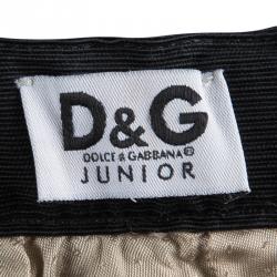 Pre Owned D&G Junior Black Wool Embellished Skirt 9-10 Yrs
