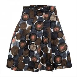Pre Owned Christian Dior Multicolor Printed Cotton Pleated Skirt 8Yrs