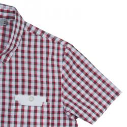 Pre Owned قميص ديور كاروهات أحمر وأبيض بأكمام قصيرة 8 سنوات