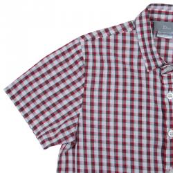 Pre Owned قميص ديور كاروهات أحمر وأبيض بأكمام قصيرة 8 سنوات