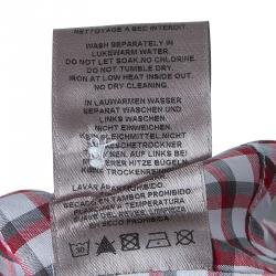 Pre Owned قميص ديور كاروهات أحمر وأبيض بأكمام قصيرة 8 سنوات