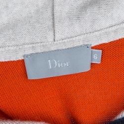 Dior Colorblock Wool Hooded Zip Front Cardigan 6 Yrs
