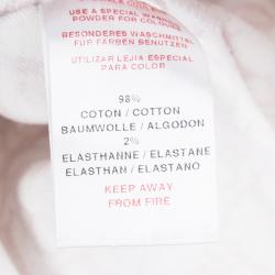 Pre Owned تنورة جينز ديور أبيض ووردي مونوغرام 12 سنة