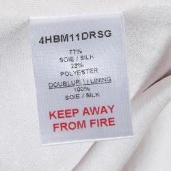 Pre Owned Dior Beige Metallic Print Short Sleeve Dress 10 Yrs