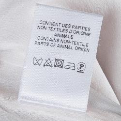 Pre Owned Dior Beige Metallic Print Short Sleeve Dress 10 Yrs