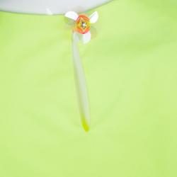 Pre Owned Dior Neon Yellow Cotton Box Pleat Detail Sleeveless Peplum Top 10 Yrs