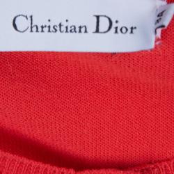 Dior Red Knit Long Sleeve Buttondown Cardigan 8 Yrs