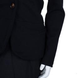 Pre Owned Dior Black Knit Skirt Suit 10 Yrs