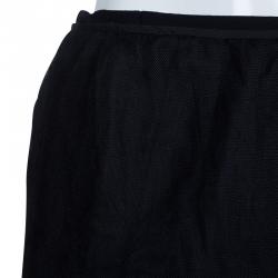 Pre Owned Dior Black Knit Skirt Suit 10 Yrs