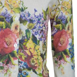 Dolce and Gabbana Cream Floral Print Cardigan 6 Yrs