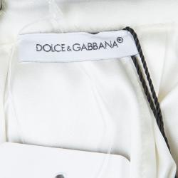 Pre Owned تنورة دولتشي أند غابانا دانتيل كريمي موردة 7/8 سنوات