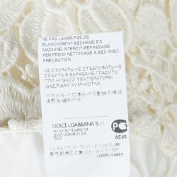 Pre Owned تنورة دولتشي أند غابانا دانتيل كري مي موردة 7/8 سنوات