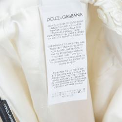Pre Owned تنورة دولتشي أند غابانا دانتيل كريمي موردة 7/8 سنوات