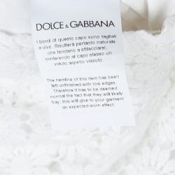 Dolce and Gabbana White Floral Lace Skirt 6 Yrs