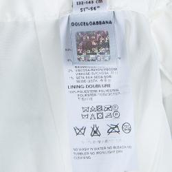 Pre Owned Dolce and Gabbana Silver Sequin Embellished Skirt 9/10 Yrs