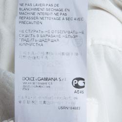 Pre Owned Dolce and Gabbana Silver Sequin Embellished Skirt 9/10 Yrs