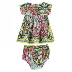 Pre Owned طقم أطفال دولتشي أند غابانا قطن مطبوع متعدد الألوان 3-6 أشهر