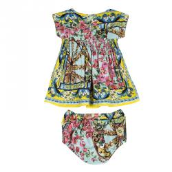 Pre Owned طقم أطفال دولتشي أند غابانا قطن مطبوع متعدد الألوان 3-6 أشهر