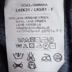Pre Owned Dolce and Gabbana Blue Wool Sicilian Western Sweater 5 Yrs