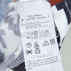 Pre Owned تي شيرت دولتشي أند غابانا فولكانو مطبوع متعدد الألوان برقبة مستديرة 6 سنوات