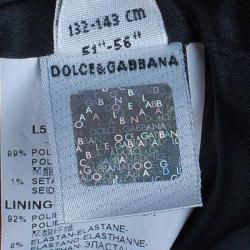 Pre Owned Dolce and Gabbana Black Sequin Embellished Lace Detail Sleeveless Dress 9/10 Yrs
