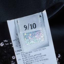 Pre Owned Dolce and Gabbana Black Sequin Embellished Lace Detail Sleeveless Dress 9/10 Yrs