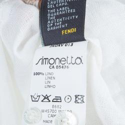 مملوكة مسبقًا Fendi kids White Linen Shirt 8 Yrs 