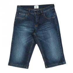 Fendi Indigo Washed Denim Patchwork Detail Bermuda Shorts 12 Yrs
