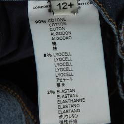 Fendi Indigo Washed Denim Patchwork Detail Bermuda Shorts 12 Yrs
