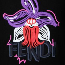 Fendi Black Floral Embroidered Sweatshirt 5Yrs