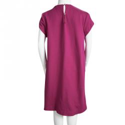 Fendi Kids Pink Contrast Panel Detail Cap Sleeve Dress 12 Yrs