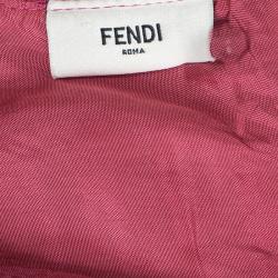 Fendi Kids Pink Contrast Panel Detail Cap Sleeve Dress 12 Yrs