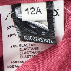 Fendi Kids Pink Contrast Panel Detail Cap Sleeve Dress 12 Yrs