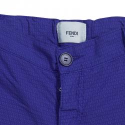 Fendi Blue Monogram Print Bermuda Shorts 2 Yrs