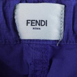 Fendi Blue Monogram Print Bermuda Shorts 2 Yrs