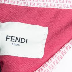 Pre Owned Fendi Dark Pink Contrast Collar Button-Down Shirt 8 Yrs