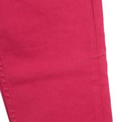 Pre Owned Fendi Red Monogrammed Pocket Flap Detail Pants 10 Yrs
