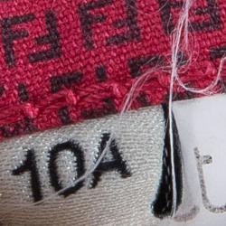 Pre Owned Fendi Red Monogrammed Pocket Flap Detail Pants 10 Yrs