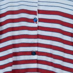 Pre Owned Fendi Multicolor Elbow Patch Detail Striped Cardigan 4 Yrs