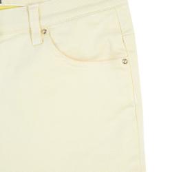 Pre Owned Fendi Yellow Monogram Pocket Detail Denim Skinny Jeans 10 Yrs