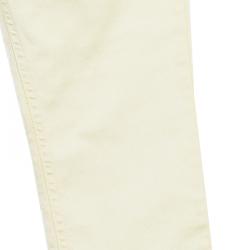 Pre Owned Fendi Yellow Monogram Pocket Detail Denim Skinny Jeans 10 Yrs