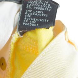 Pre Owned Fendi Yellow Monogram Pocket Detail Denim Skinny Jeans 10 Yrs