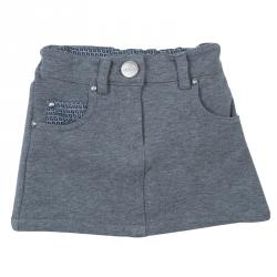 Pre Owned Fendi Grey Jersey Mini Skirt 9 Months