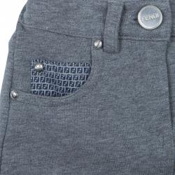 Pre Owned Fendi Grey Jersey Mini Skirt 9 Months