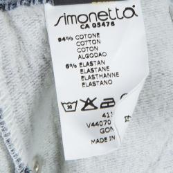 Pre Owned Fendi Grey Jersey Mini Skirt 9 Months