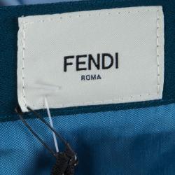 Pre Owned Fendi Block Color Pleated Skirt 8 Yrs