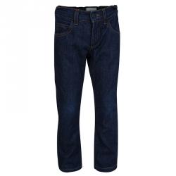 Pre Owned Fendi Indigo Dark Wash Denim Logo Pocket Detail Jeans 7 Yrs