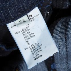 Pre Owned Fendi Indigo Dark Wash Denim Logo Pocket Detail Jeans 7 Yrs