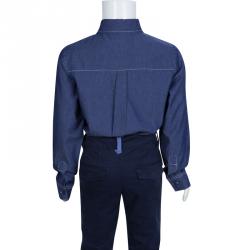 Pre Owned Fendi Indigo Chambray Long Sleeve Buttondown Shirt 6 Yrs