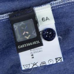 Pre Owned Fendi Indigo Chambray Long Sleeve Buttondown Shirt 6 Yrs